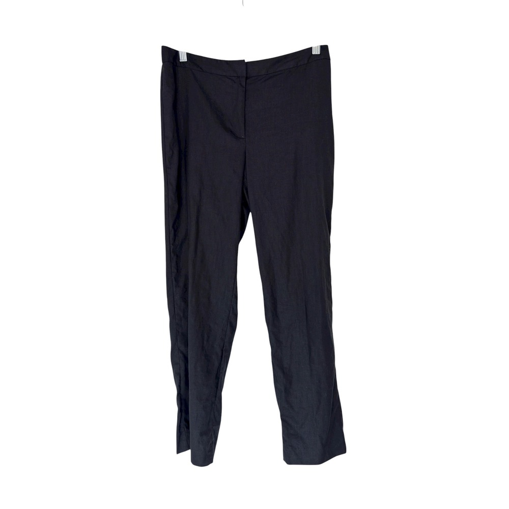 Calvin Klein Pants Women's Linen Basic Relaxed Work Office Straight Leg Size 6